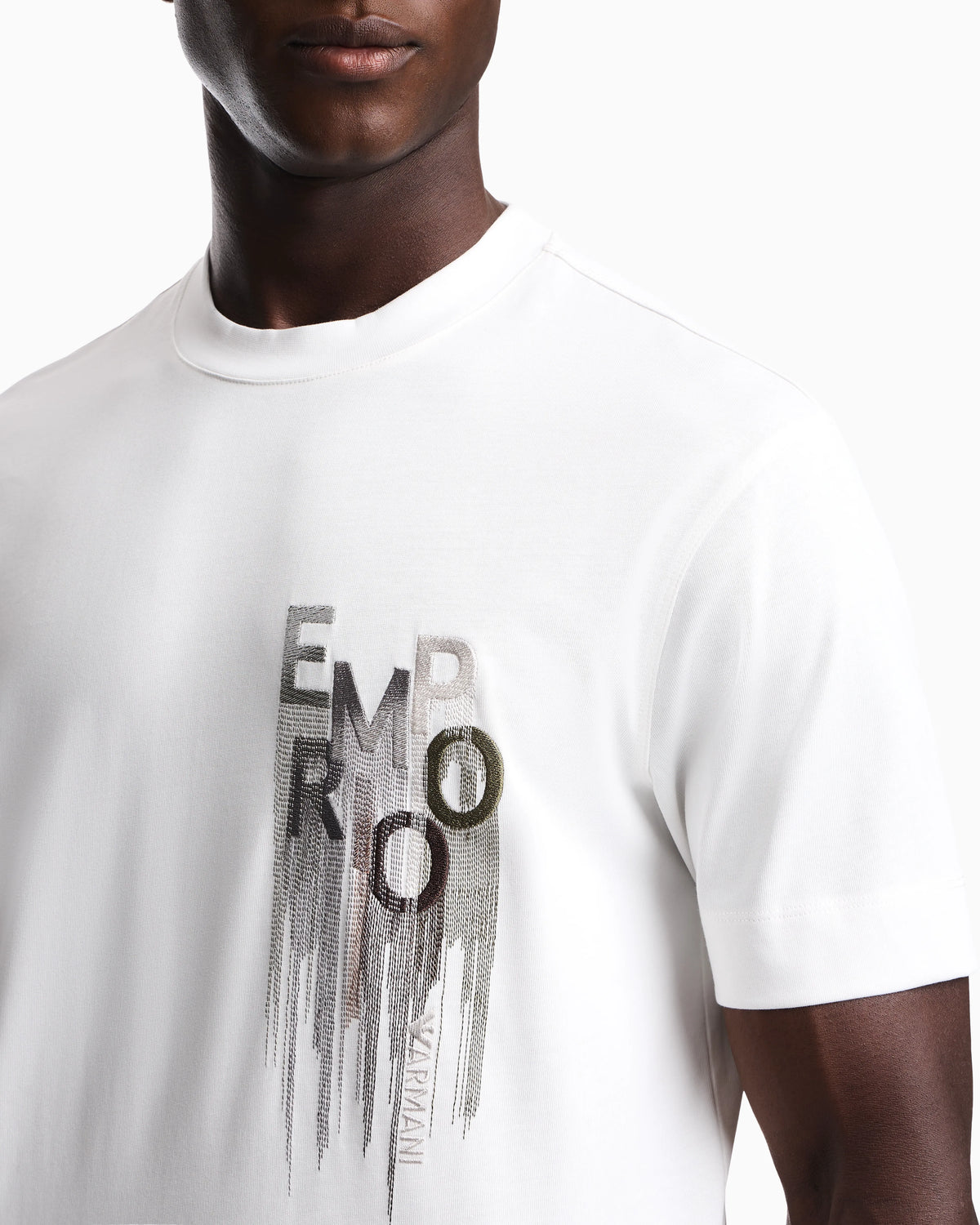 Heavy jersey T-shirt with embroidered logo