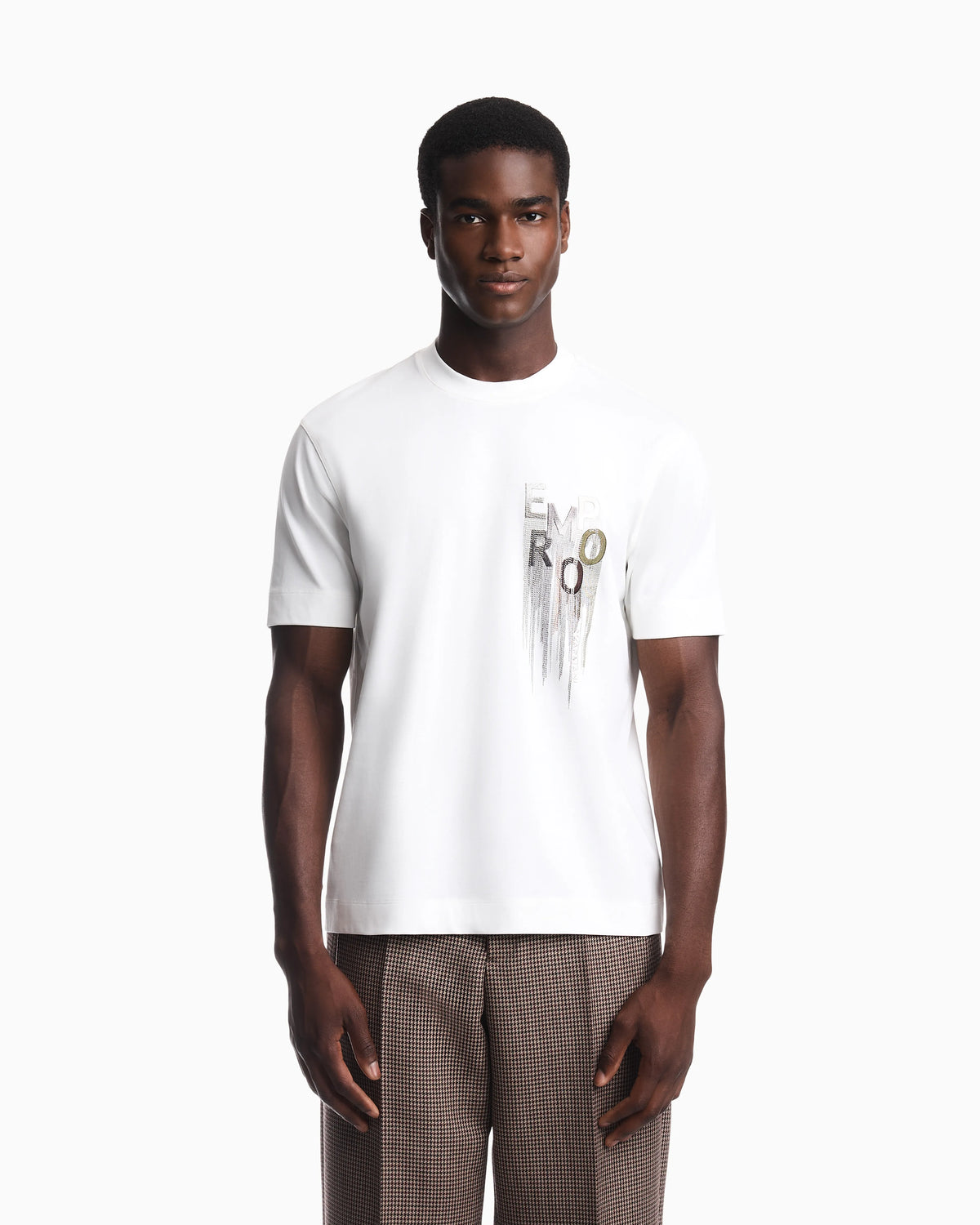 Heavy jersey T-shirt with embroidered logo