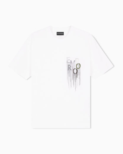 Heavy jersey T-shirt with embroidered logo