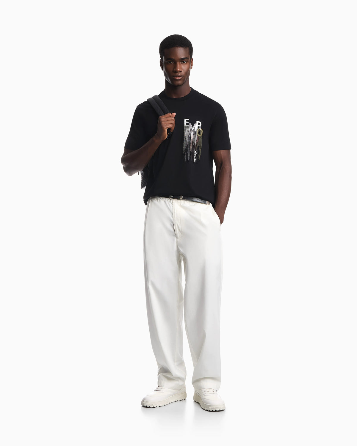 Heavy jersey T-shirt with embroidered logo