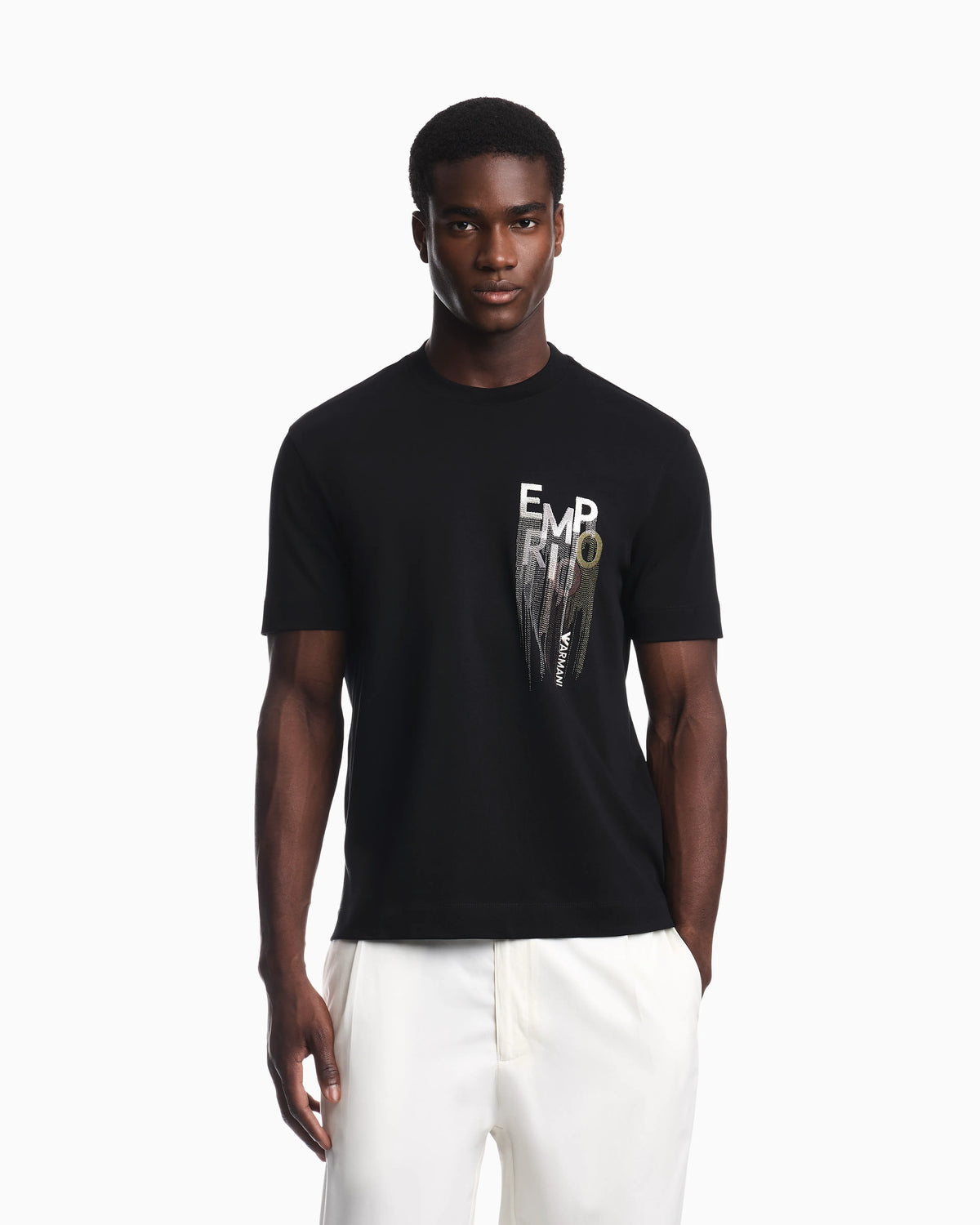 Heavy jersey T-shirt with embroidered logo