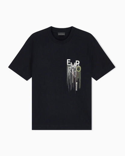 Heavy jersey T-shirt with embroidered logo