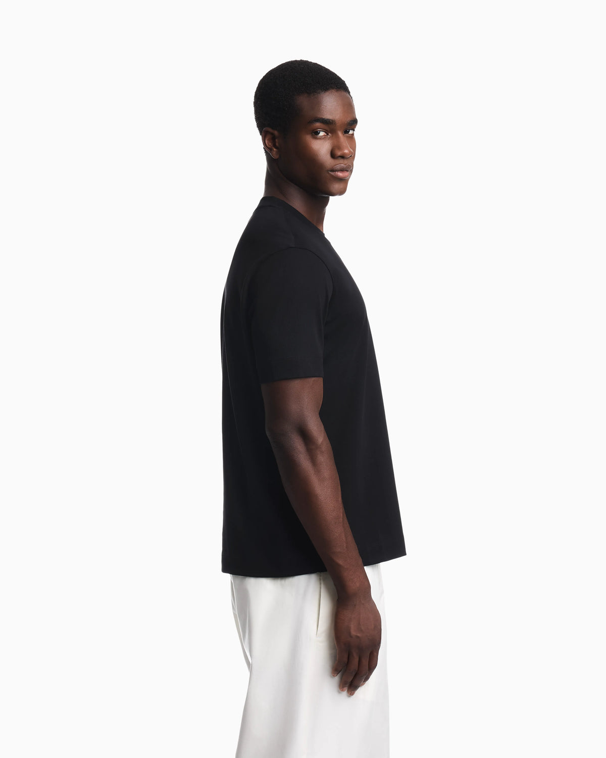 Heavy jersey T-shirt with embroidered logo