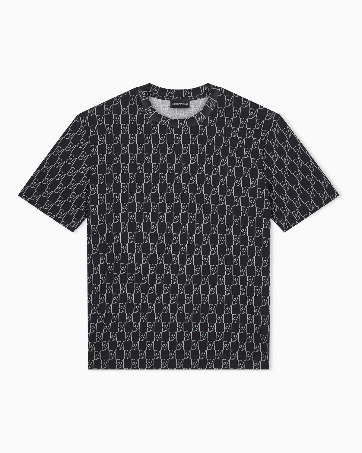 Jersey T-shirt in lyocell blend with all-over logo print
