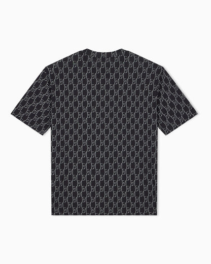 Jersey T-shirt in lyocell blend with all-over logo print