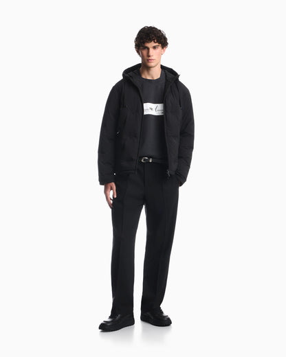 French terry jersey sweatshirt with emporio armani district patch