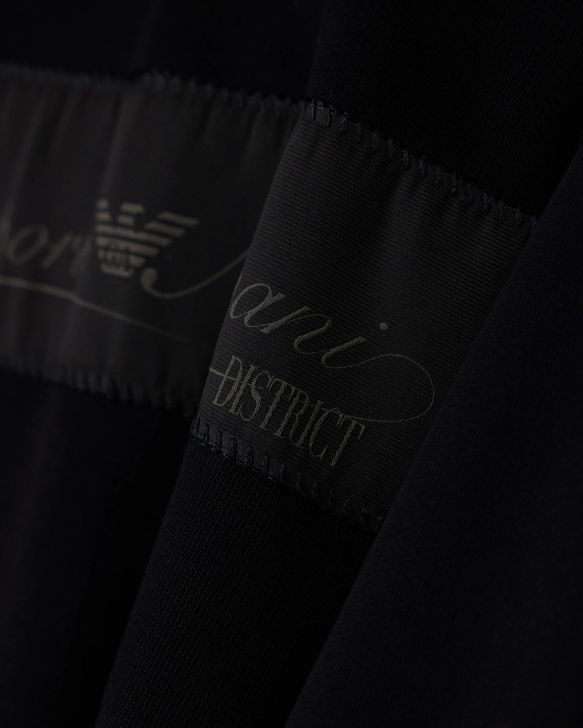 French terry jersey sweatshirt with emporio armani district patch