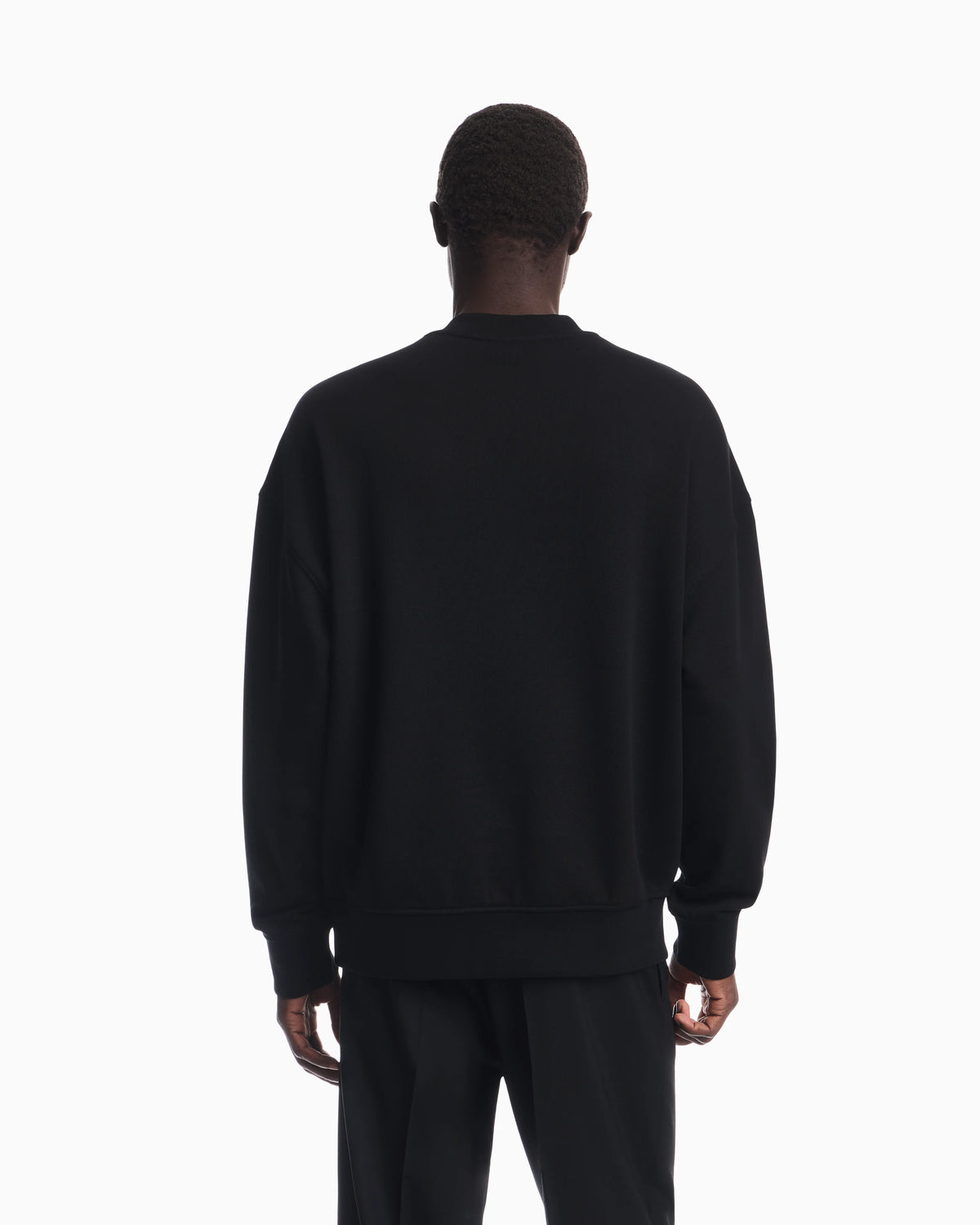 French terry jersey sweatshirt with emporio armani district patch