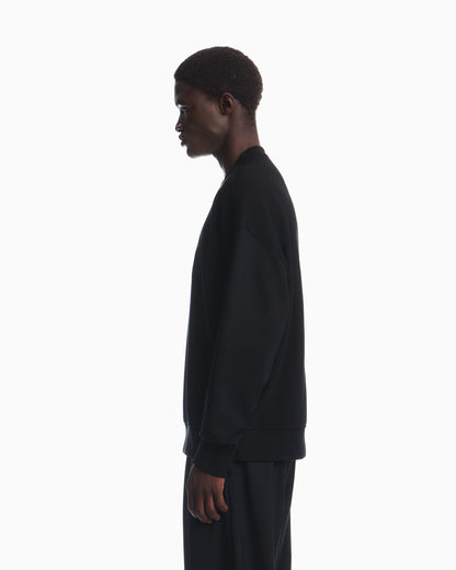 French terry jersey sweatshirt with emporio armani district patch