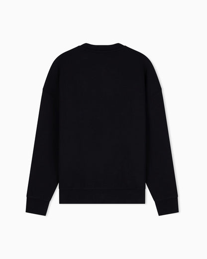 French terry jersey sweatshirt with emporio armani district patch