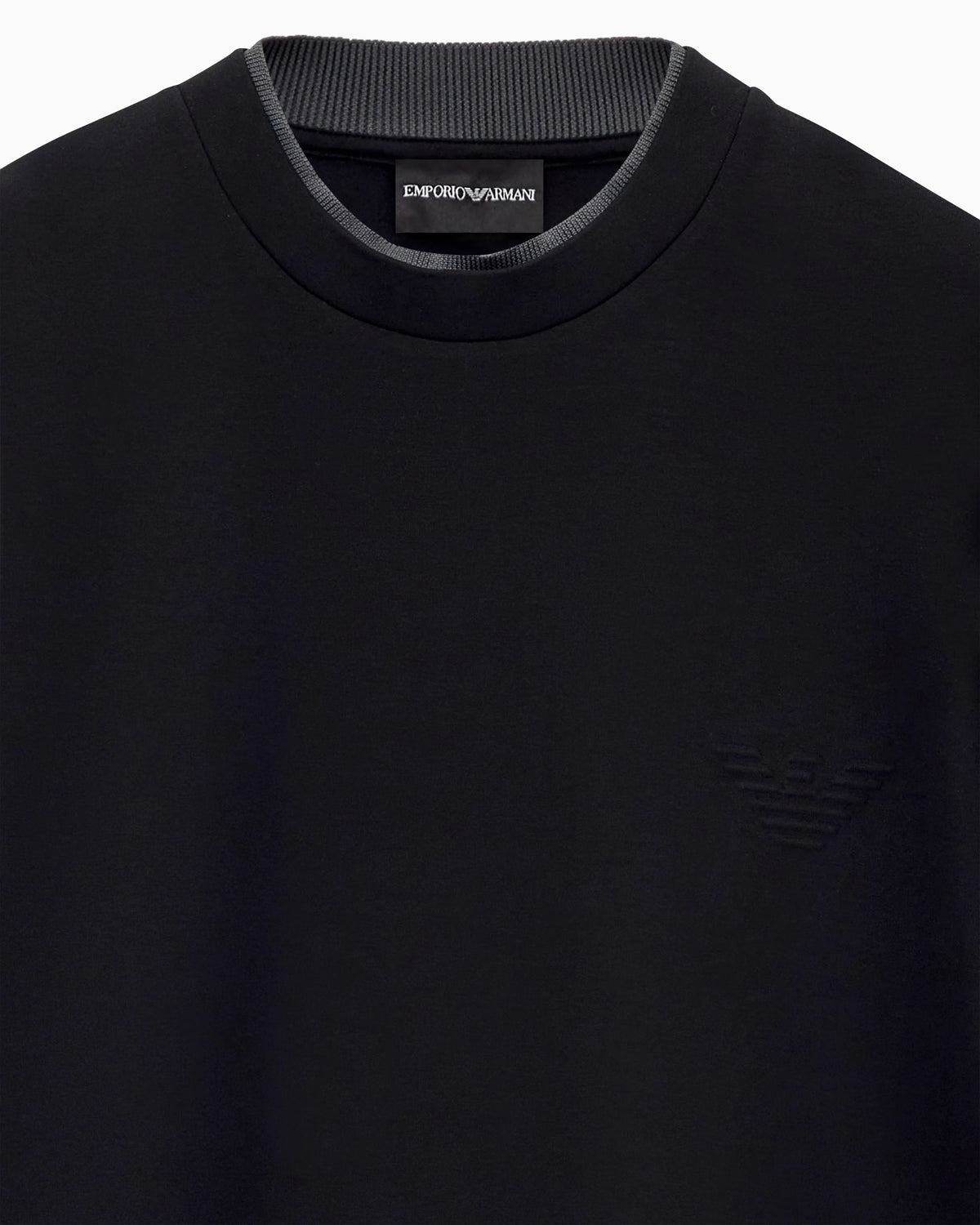 Double jersey sweatshirt with eagle embroidery