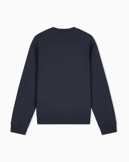 Double jersey sweatshirt with large flocked logo