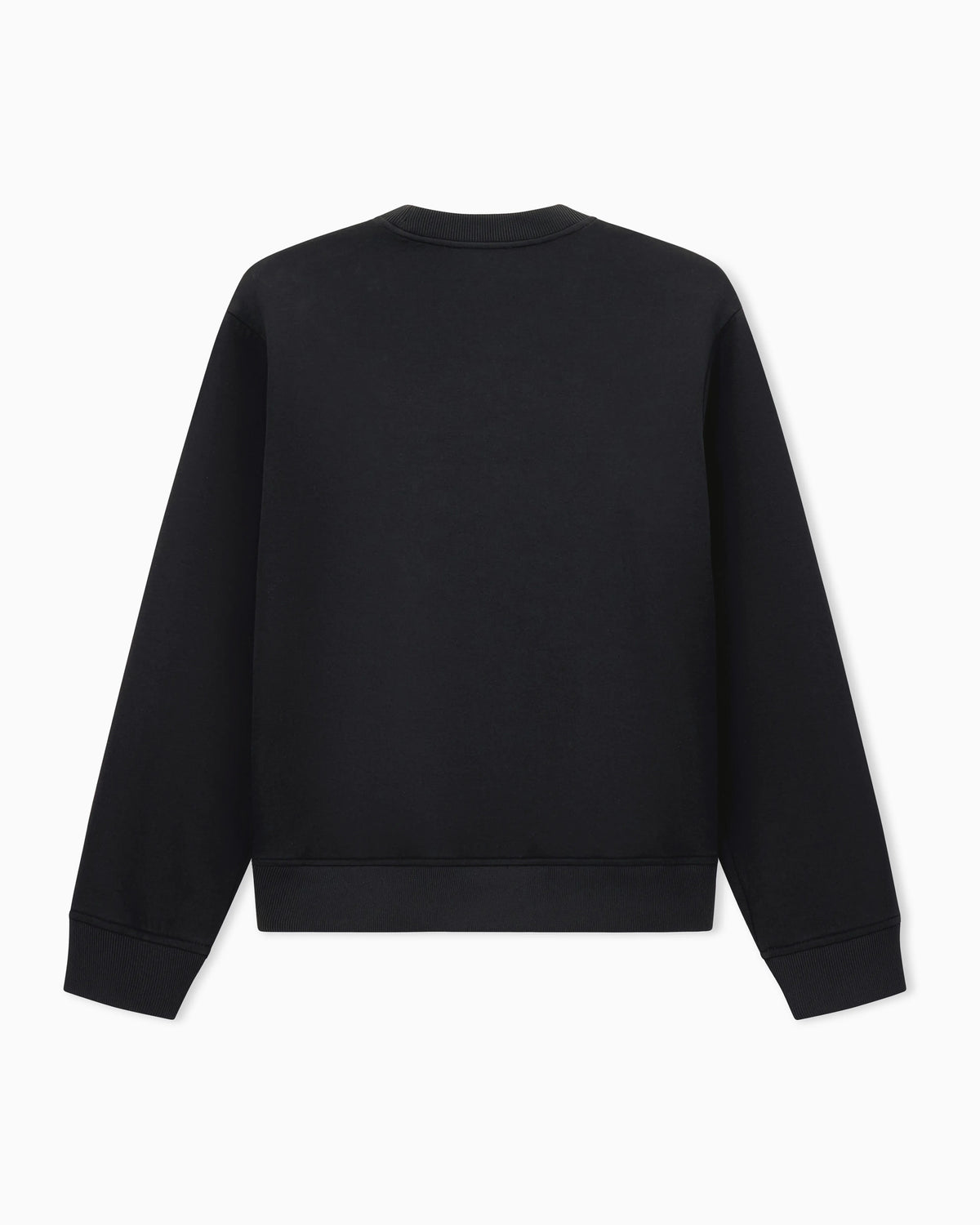 Double jersey sweatshirt with large flocked logo