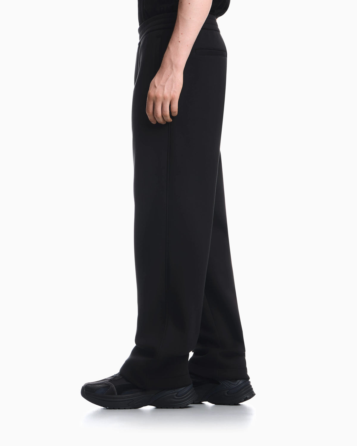 Oversized trousers in lyocell and cotton jersey