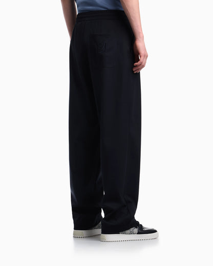 Trousers with regular fit in interlock jersey