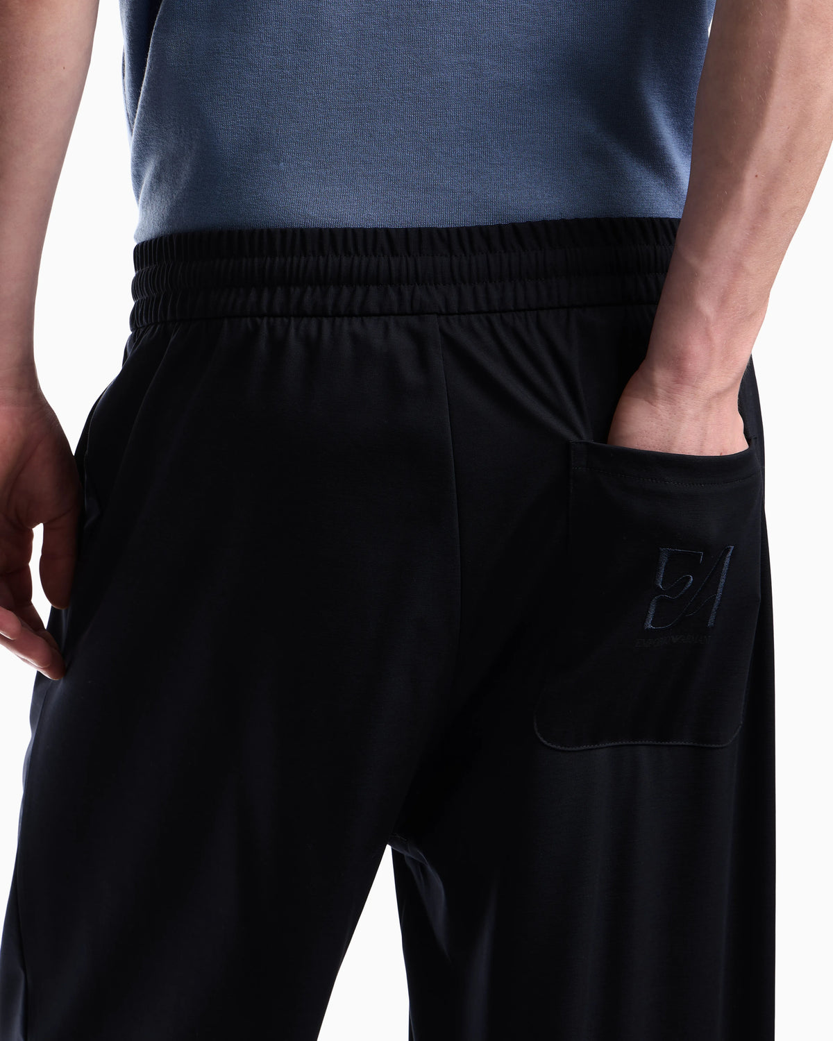 Trousers with regular fit in interlock jersey