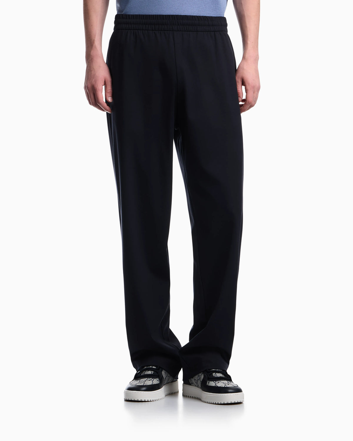 Trousers with regular fit in interlock jersey