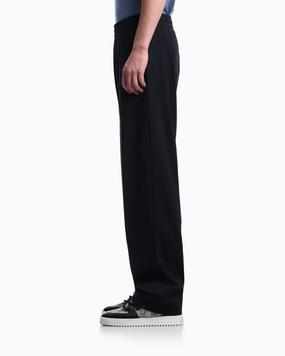 Trousers with regular fit in interlock jersey