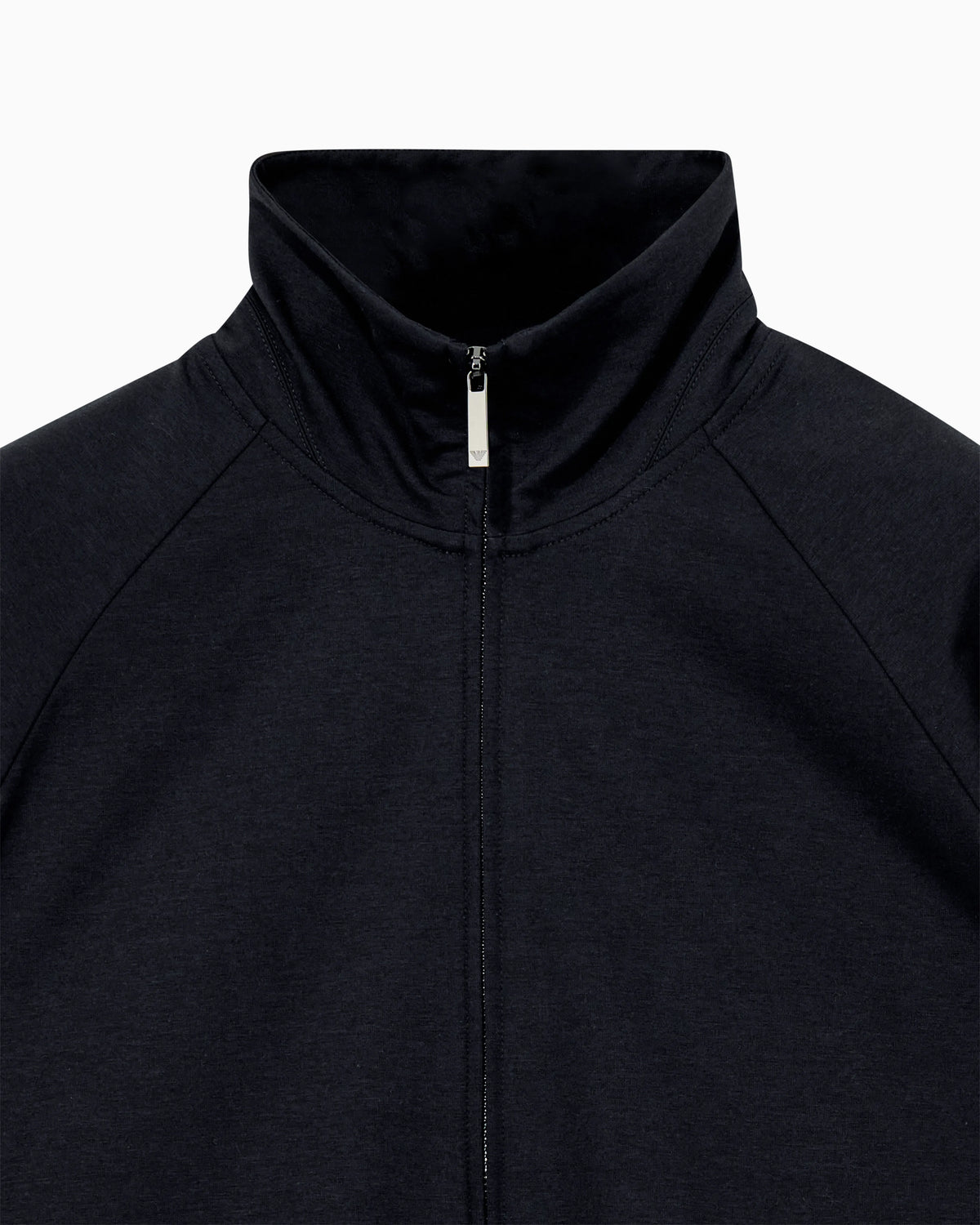 Full-zip sweatshirt in lyocell blend interlock jersey
