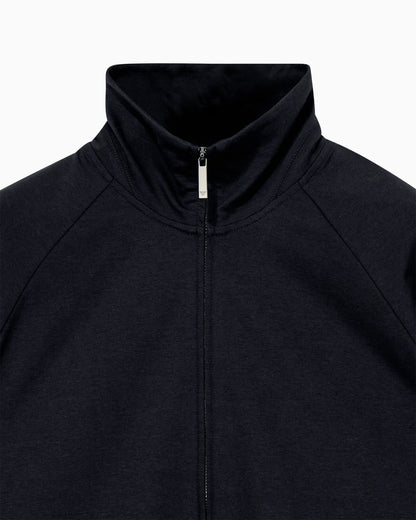Full-zip sweatshirt in lyocell blend interlock jersey
