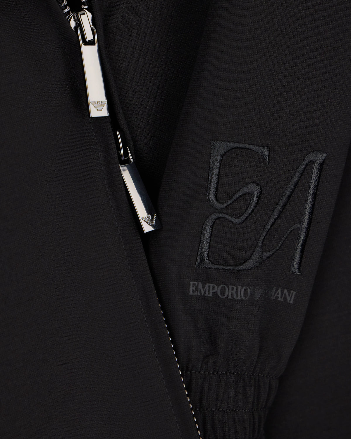 Full-zip sweatshirt in lyocell blend interlock jersey