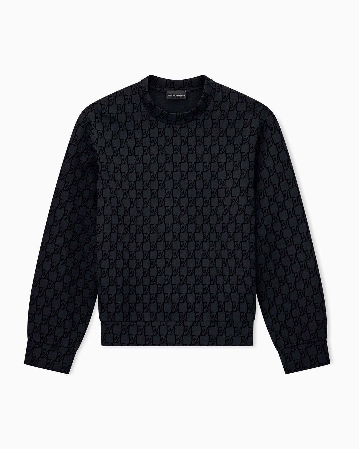 Double jersey sweatshirt with all-over logo print