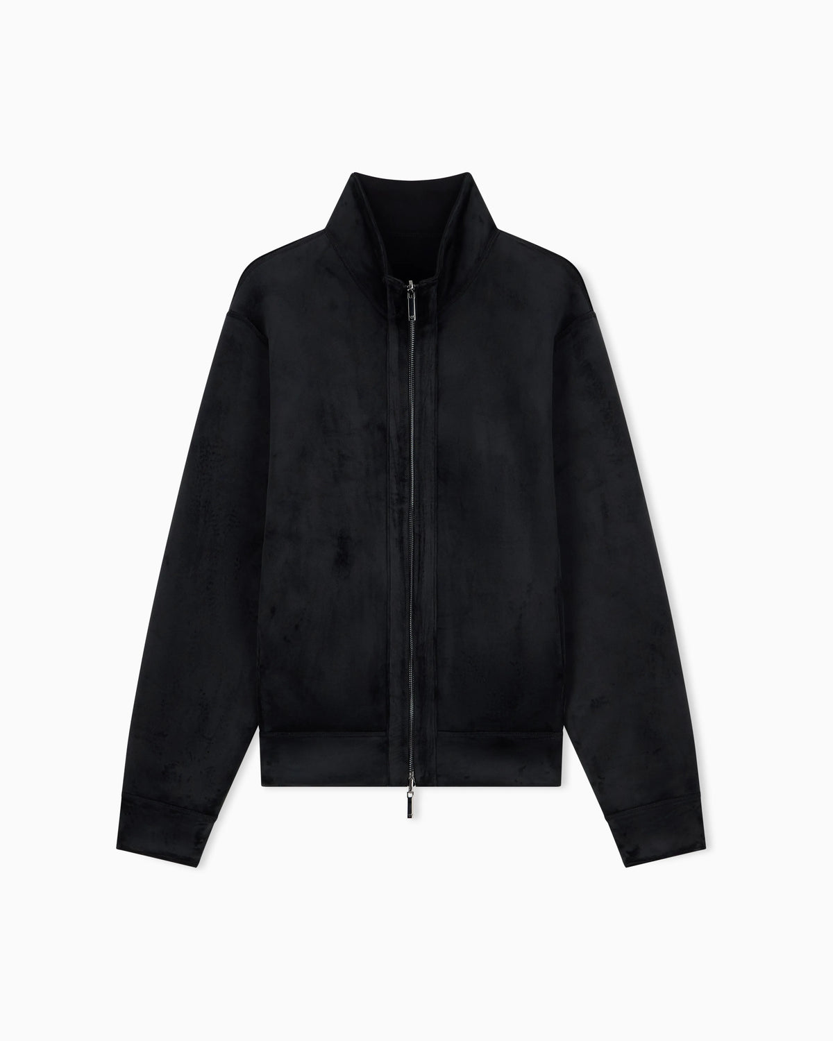 Full zip lyocell chenille sweatshirt