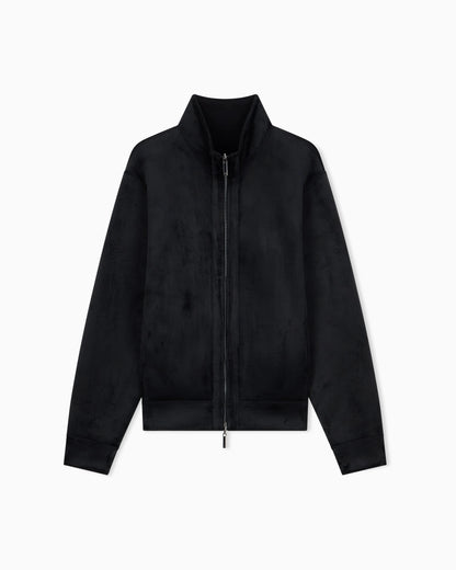 Full zip lyocell chenille sweatshirt
