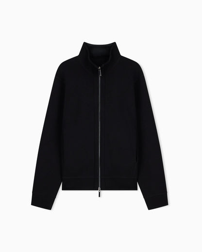 Full zip lyocell chenille sweatshirt