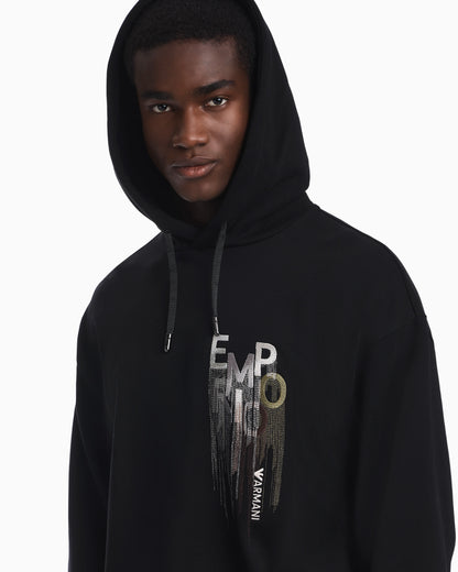 French terry jersey hoodie with kogo embroidery