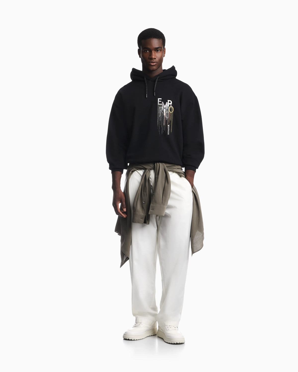 French terry jersey hoodie with kogo embroidery