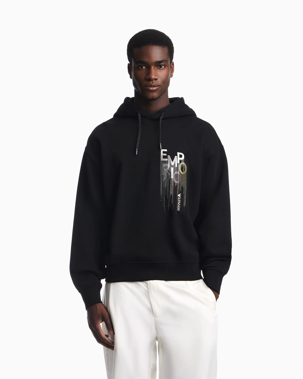 French terry jersey hoodie with kogo embroidery