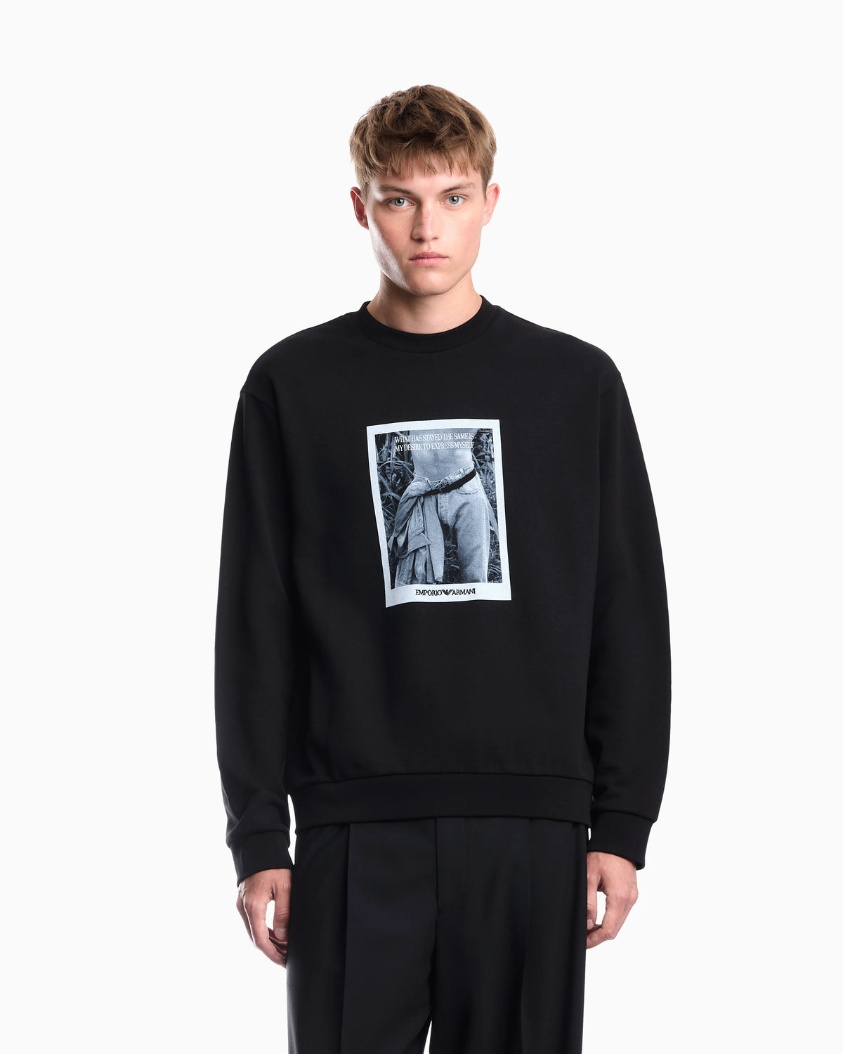 Photographic-print jersey sweatshirt Signature Capsule