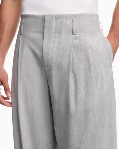 Striped trousers in stretch virgin wool