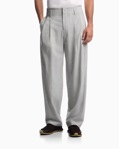 Striped trousers in stretch virgin wool