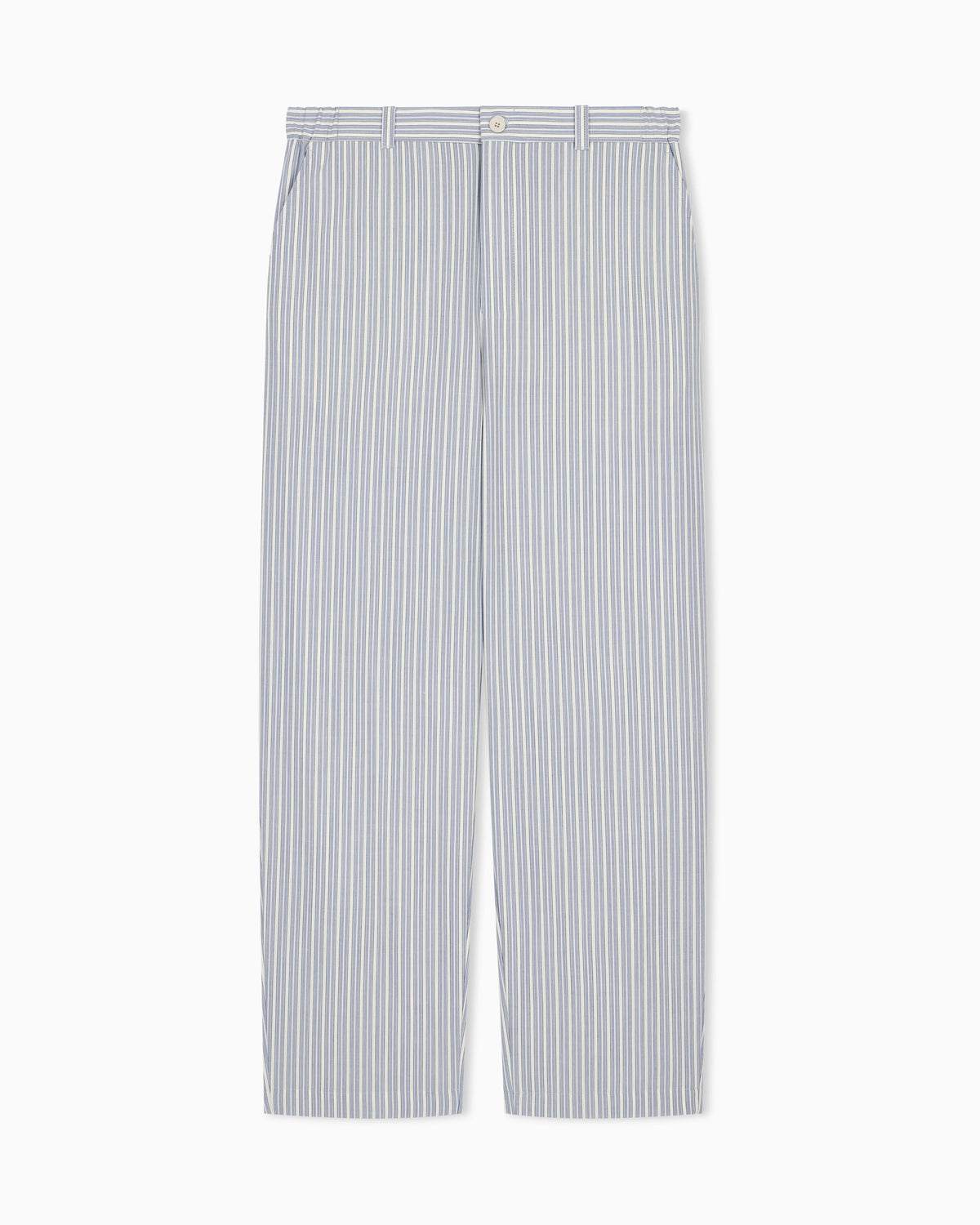 Straight-leg striped trousers in stretch virgin wool