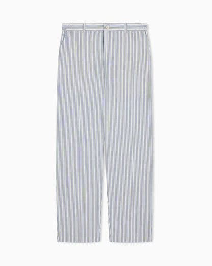 Straight-leg striped trousers in stretch virgin wool