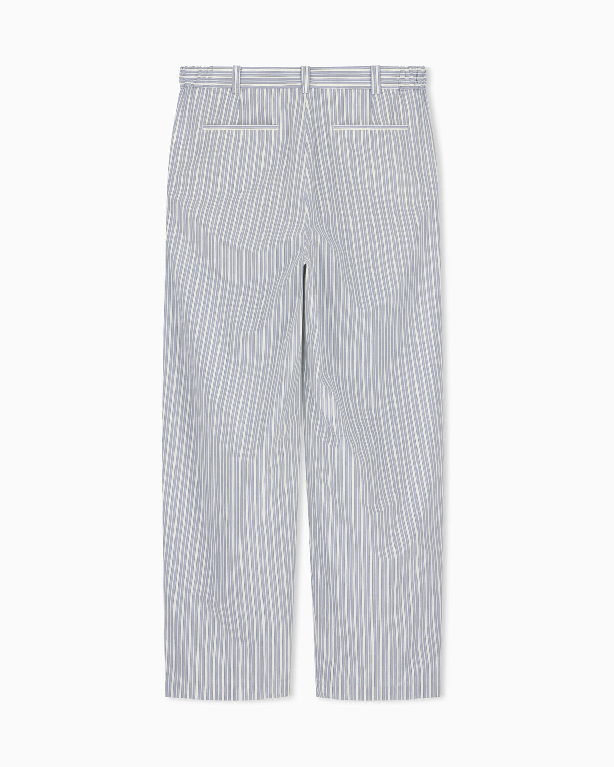 Straight-leg striped trousers in stretch virgin wool