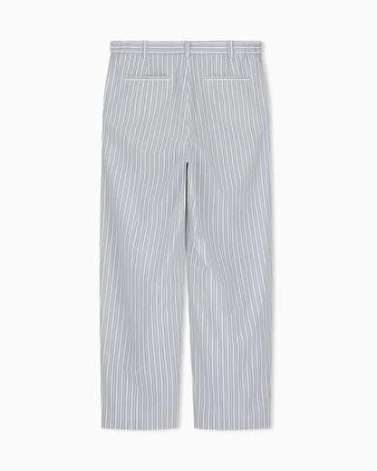 Straight-leg striped trousers in stretch virgin wool