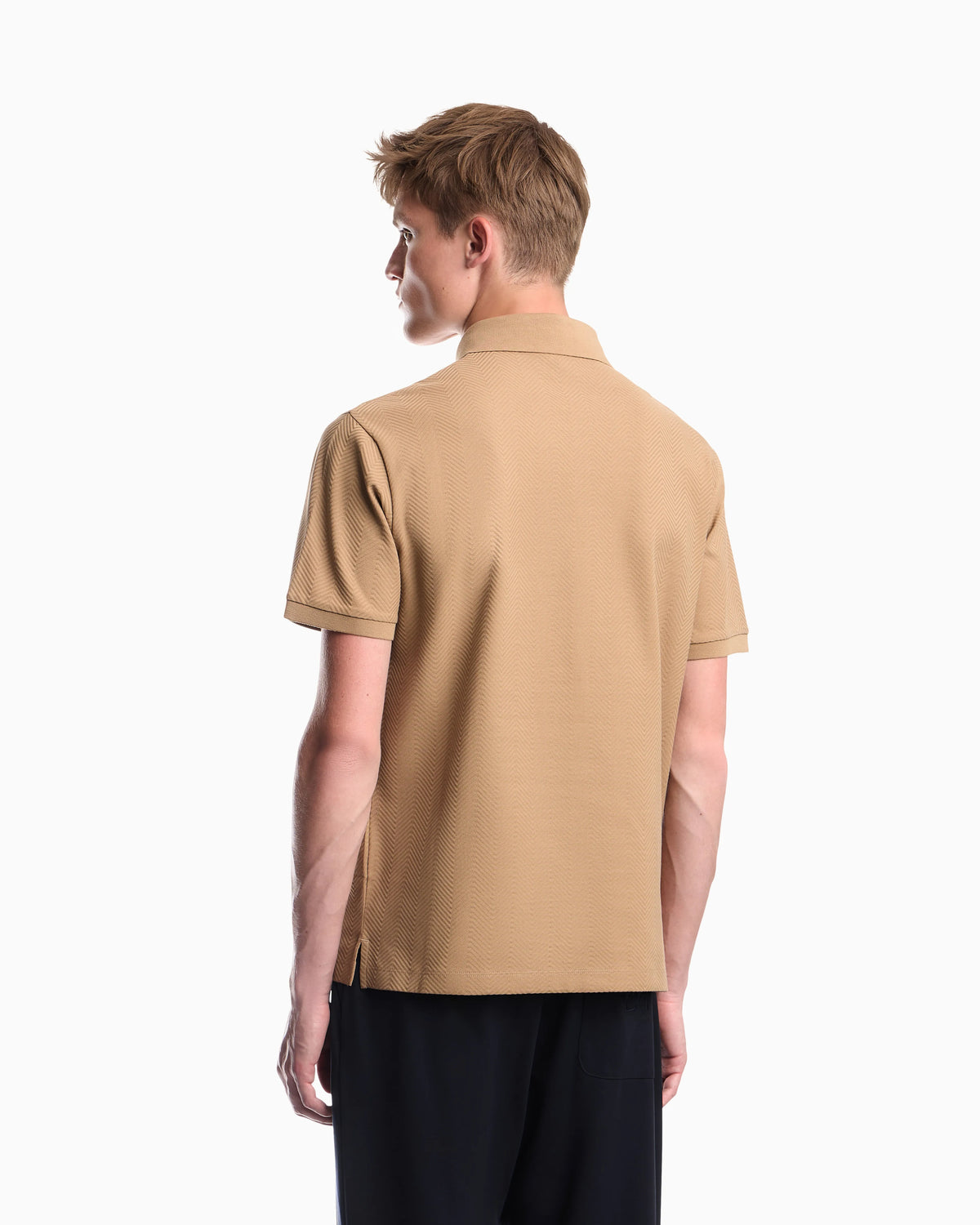 Jacquard jersey polo