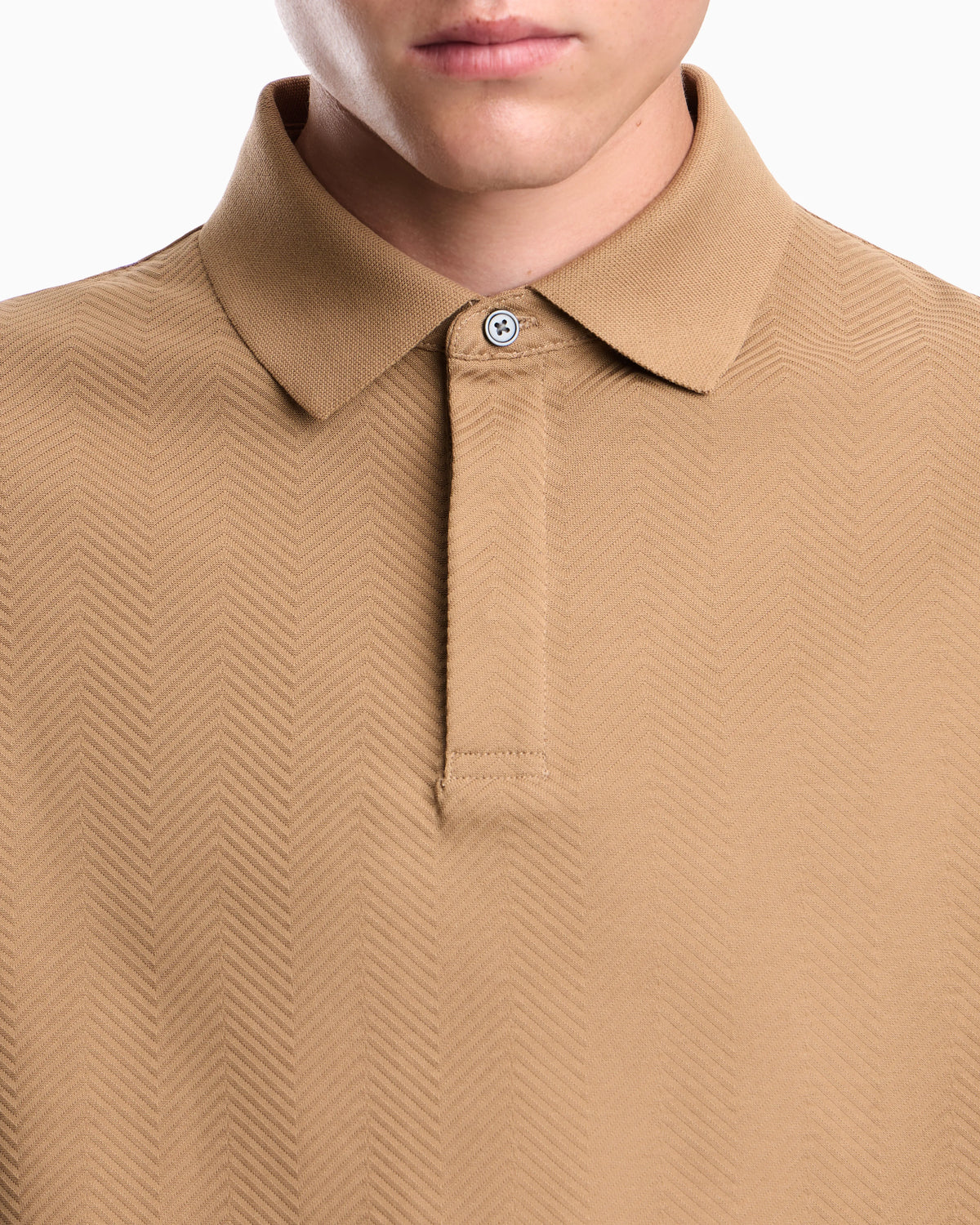 Jacquard jersey polo
