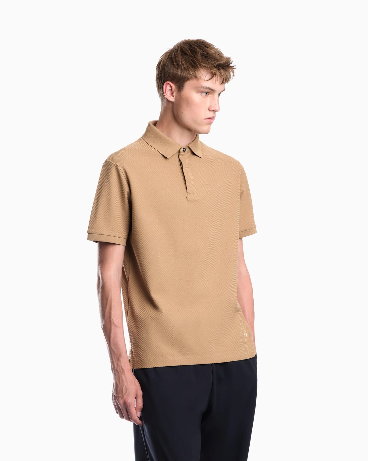 Jacquard jersey polo