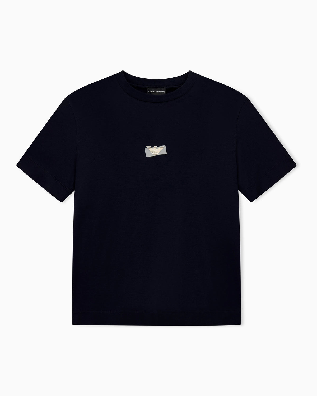 Jersey T-shirt in lyocell blend with embossed eagle and logo print