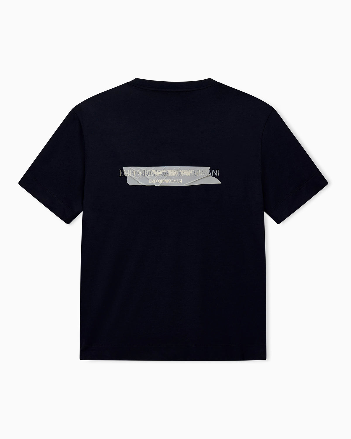 Jersey T-shirt in lyocell blend with embossed eagle and logo print