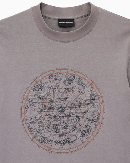 Heavy jersey T-shirt with print and eagle Hong Kong Capsule collection