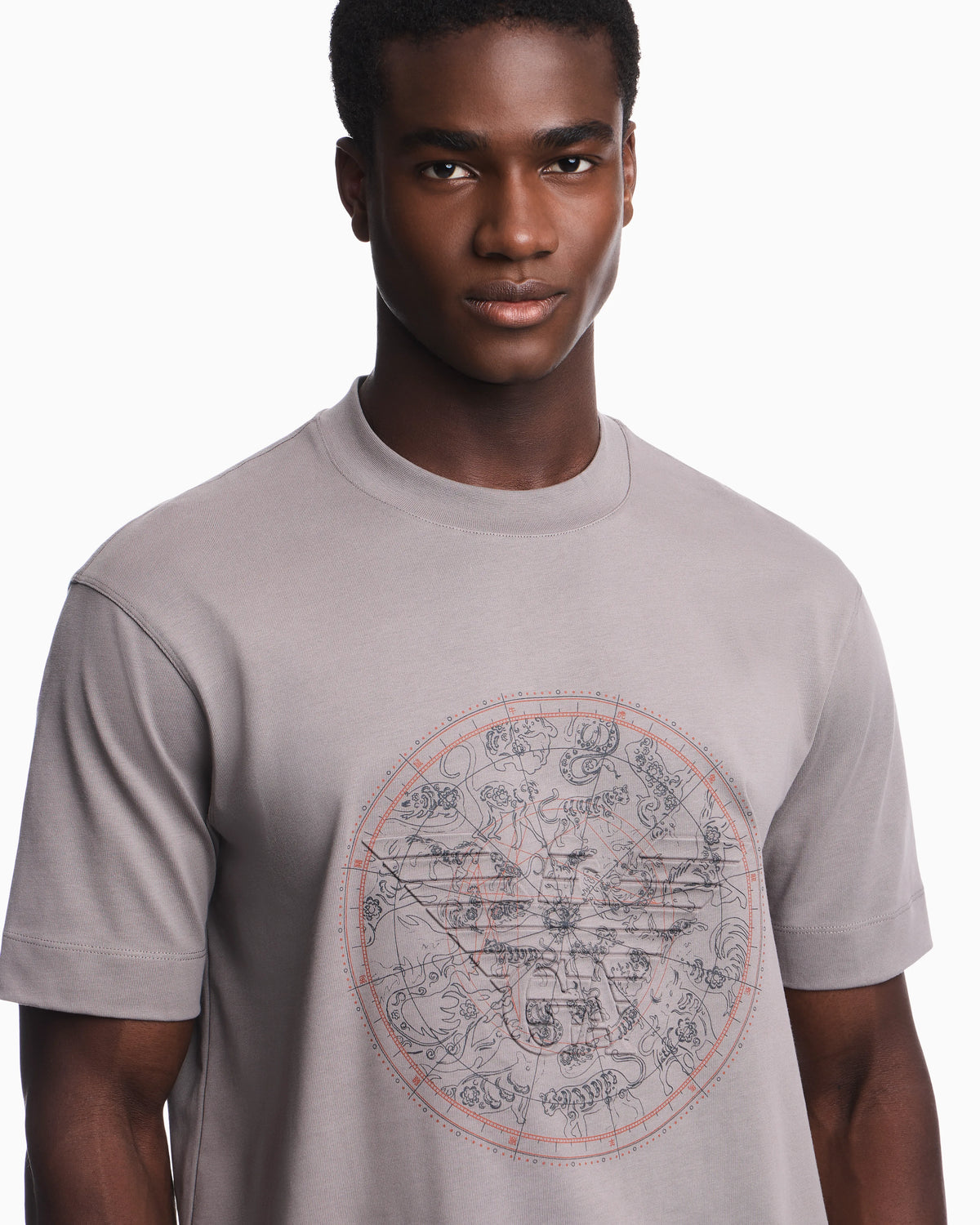 Heavy jersey T-shirt with print and eagle Hong Kong Capsule collection