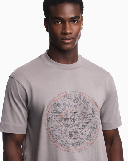 Heavy jersey T-shirt with print and eagle Hong Kong Capsule collection
