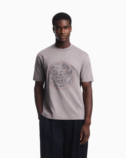 Heavy jersey T-shirt with print and eagle Hong Kong Capsule collection