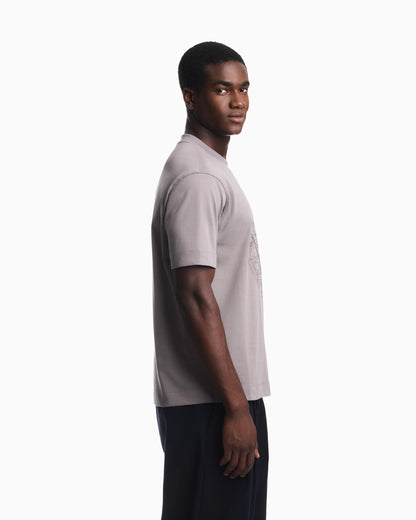 Heavy jersey T-shirt with print and eagle Hong Kong Capsule collection