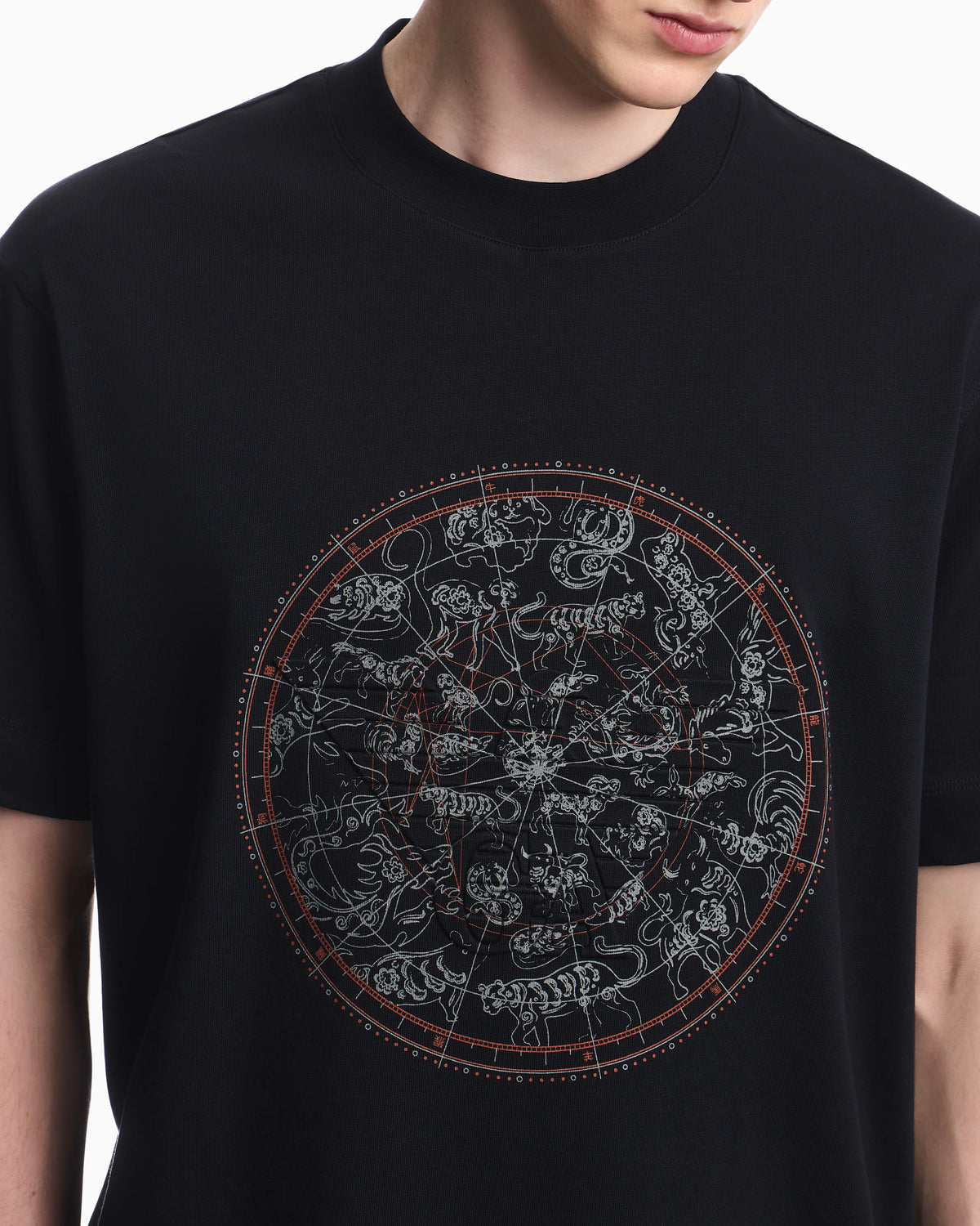 Heavy jersey T-shirt with print and eagle Hong Kong Capsule collection